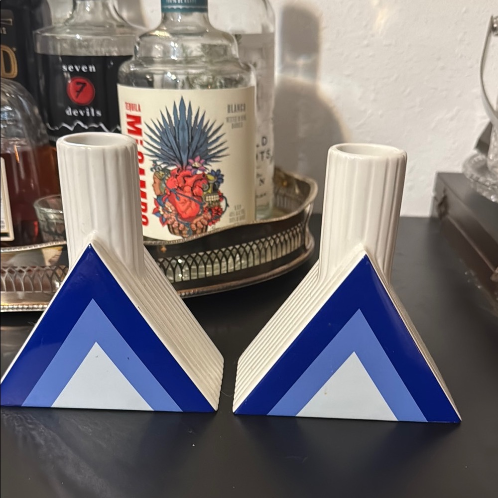 Jonathan Adler Blue and White Vases- Set of 2